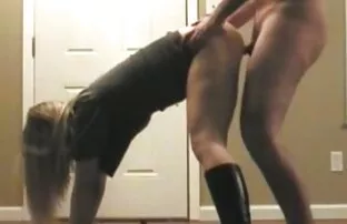 Fucking រចនាប័ទ្ម doggy ឈរ